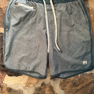 Vuori Heather Gray Athletic Drawstring Shorts